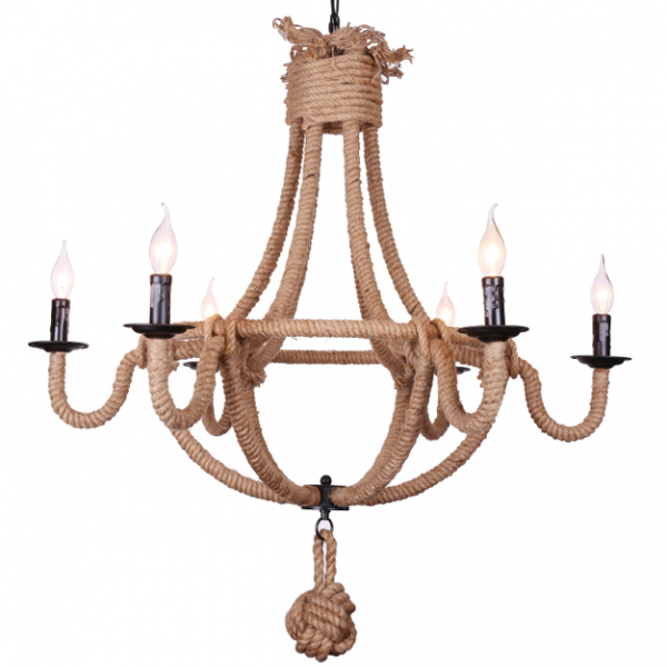 Люстра Loft Rope Chandelier Alegro 6 Черный Люстра Loft Rope Chandelier Alegro 6 Черный в Орле | Loft Concept