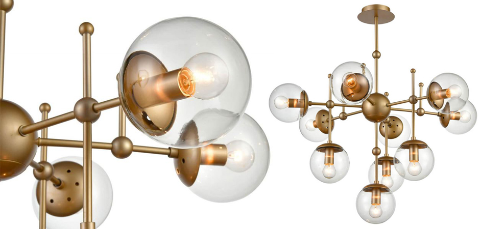 Люстра Gold Balls Chandelier 10 Люстра Gold Balls Chandelier 10 - Loft-Concept в Орле