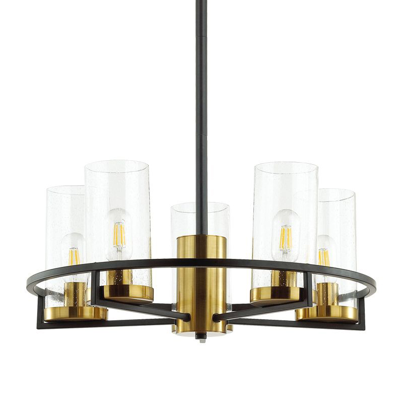 Люстра Goran chandelier 55 Черный Глянцевое золото Прозрачный Люстра Goran chandelier 55 Черный Глянцевое золото Прозрачный в Орле | Loft Concept
