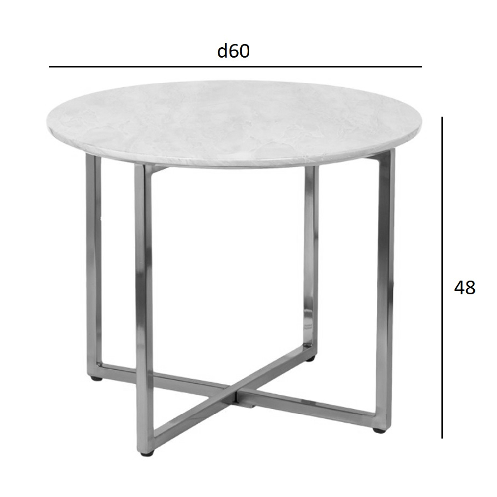 Столик журнальный круглый с черной столешницей Marsali Coffee Table в Орле
