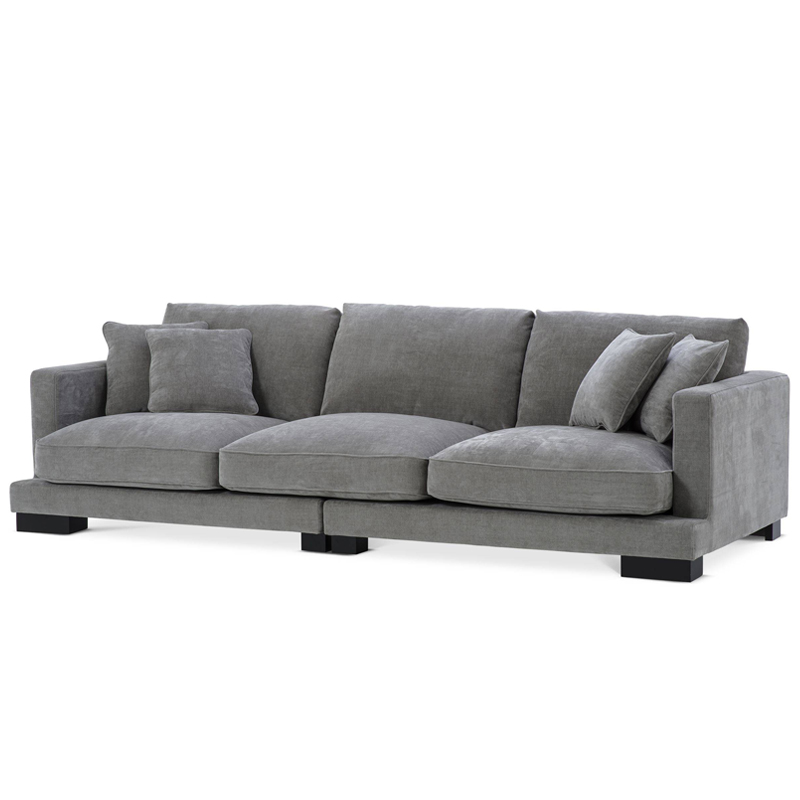 Диван Eichholtz Sofa Tuscany grey Серый Черный Диван Eichholtz Sofa Tuscany grey Серый Черный в Орле | Loft Concept