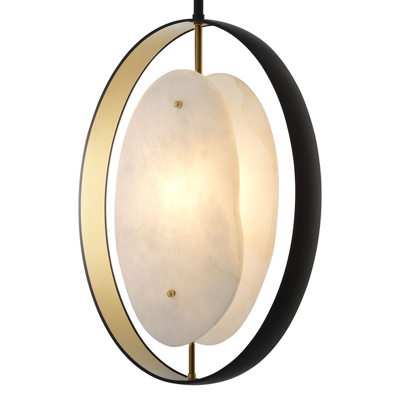 Подвесной светильник Eichholtz Chandelier Trissoni Черный Золотой Белый Подвесной светильник Eichholtz Chandelier Trissoni Черный Золотой Белый в Орле | Loft Concept