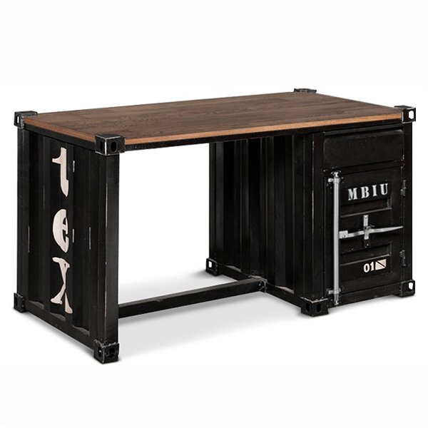 Письменный стол Metal & Oak Sea Container Desk Дуб темный Письменный стол Metal & Oak Sea Container Desk Дуб темный в Орле | Loft Concept