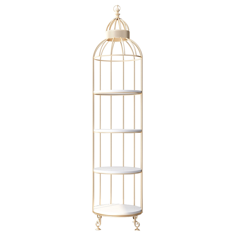 Стеллаж Cage Rack Circle gold Золотой Белый Стеллаж Cage Rack Circle gold Золотой Белый в Орле | Loft Concept