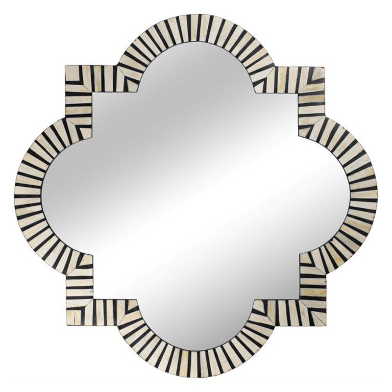 Зеркало Bone Inlay Mirror black and white Черный Белый Зеркало Bone Inlay Mirror black and white Черный Белый в Орле | Loft Concept