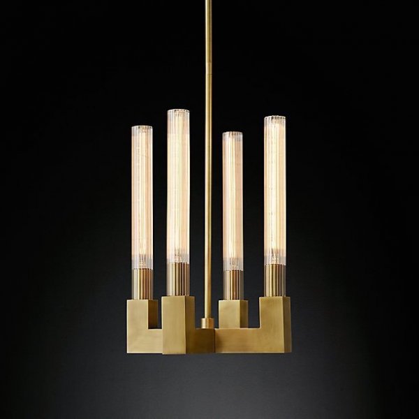 Люстра RH CANELLE Pendant lamp 4 Modern Brass Латунь Люстра RH CANELLE Pendant lamp 4 Modern Brass Латунь в Орле | Loft Concept