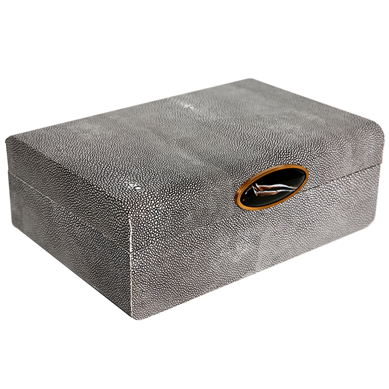 Шкатулка Stingray Box Серый Коричневый Латунь Шкатулка Stingray Box Серый Коричневый Латунь в Орле | Loft Concept