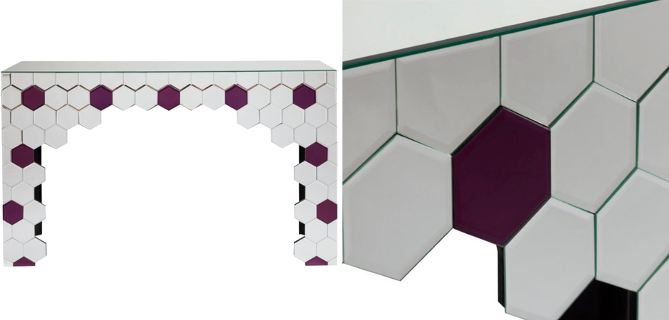Консоль Mirrored Honeycomb Консоль Mirrored Honeycomb - Loft-Concept в Орле