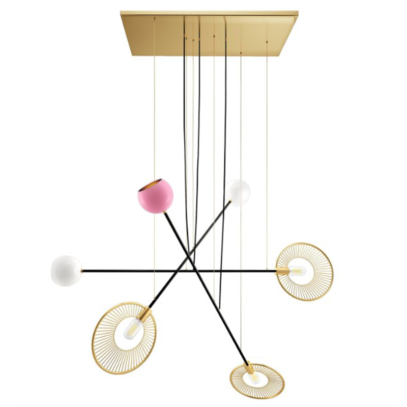 Дизайнерская Люстра Melrose Suspension Lamp Brass Aluminum Lacquered Мульти Дизайнерская Люстра Melrose Suspension Lamp Brass Aluminum Lacquered Мульти в Орле | Loft Concept