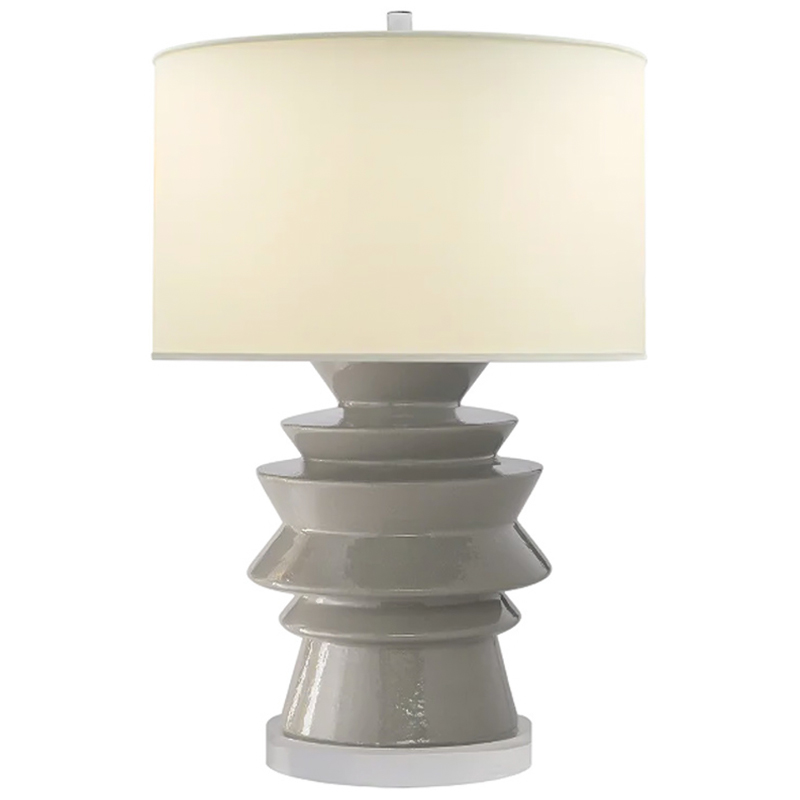 Настольная Лампа Серая Chapman Disk Table Lamp Серый Бежевый Настольная Лампа Серая Chapman Disk Table Lamp Серый Бежевый в Орле | Loft Concept