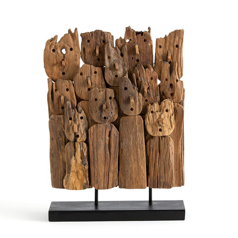 Статуэтка Wooden Sculpture Коричневый Черный Статуэтка Wooden Sculpture Коричневый Черный в Орле | Loft Concept