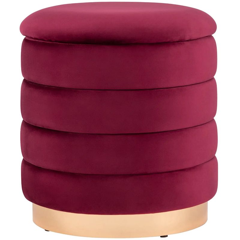 Пуф с ящиком Charlotte винный Glossy Velor Бургундский красный Пуф с ящиком Charlotte винный Glossy Velor Бургундский красный в Орле | Loft Concept