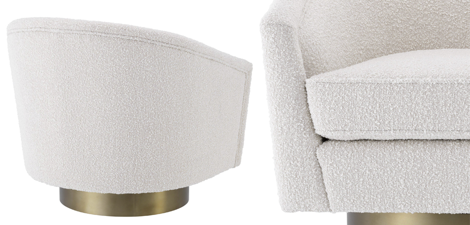 Кресло Eichholtz Swivel Chair Catene Boucle cream Кресло Eichholtz Swivel Chair Catene Boucle cream - Loft-Concept в Орле