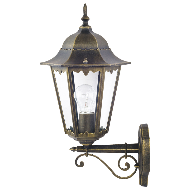 Уличный светильник Leclerc sconce Винтажный черный Прозрачное Стекло в Орле | Loft Concept 