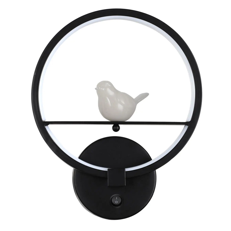 Бра Bird Ring Sconce black Черный Бра Bird Ring Sconce black Черный в Орле | Loft Concept