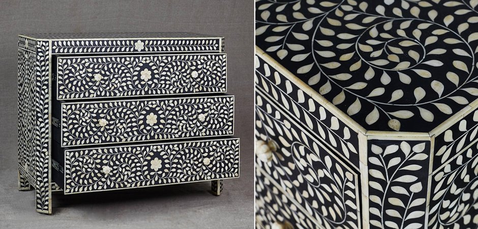 Комод с инкрустацией костью Inlaid Bone Flowers Комод с инкрустацией костью Inlaid Bone Flowers - Loft-Concept в Орле
