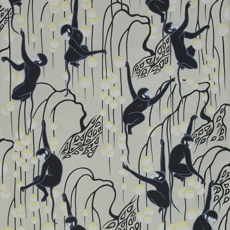 Обои ручная роспись Deco Monkeys Terracotta on Icefield dyed silk Обои ручная роспись Deco Monkeys Terracotta on Icefield dyed silk в Орле | Loft Concept