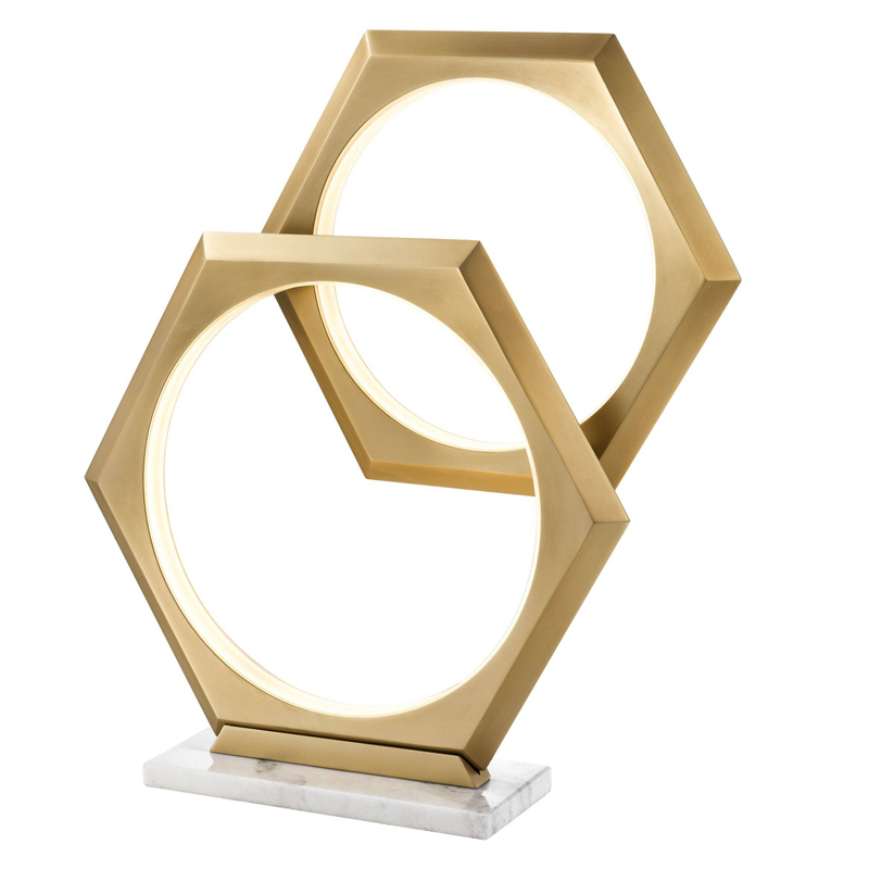 Настольная лампа Eichholtz Table Lamp Hexum Латунь Античная полированная Белый Мрамор Bianco Настольная лампа Eichholtz Table Lamp Hexum Латунь Античная полированная Белый Мрамор Bianco в Орле | Loft Concept