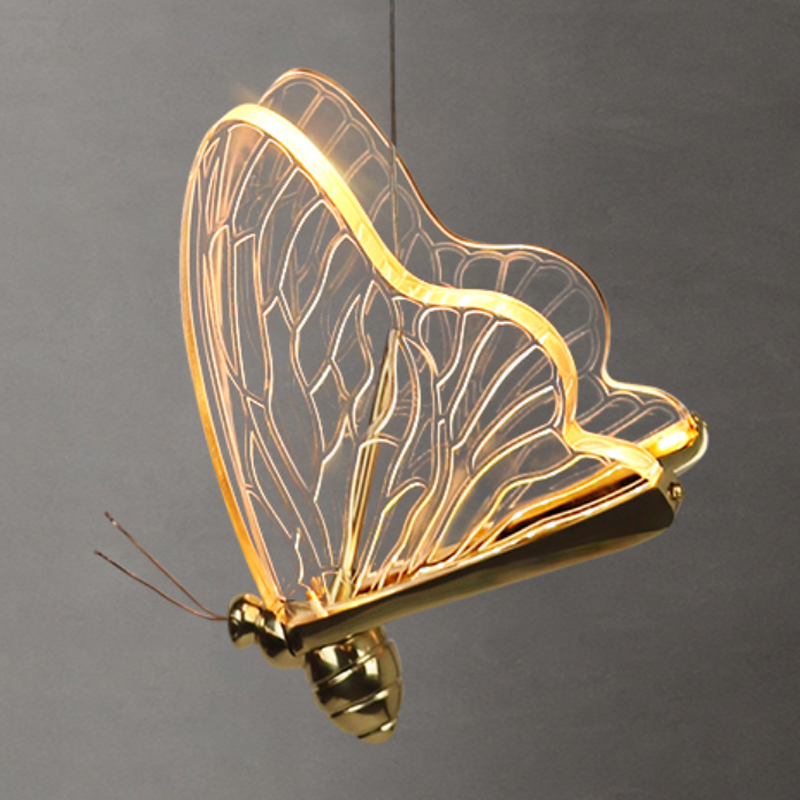 Люстра Glass butterfly chandelier C Глянцевое золото Прозрачный Черный Люстра Glass butterfly chandelier C Глянцевое золото Прозрачный Черный в Орле | Loft Concept