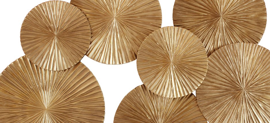 Арт-объект Apollo Gold Wall Plaque Disc - фото №1