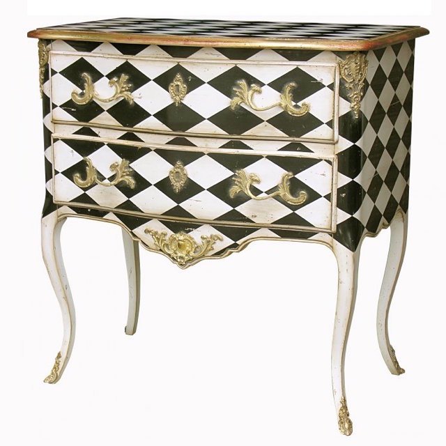 Комод L.XV CHEST OF DRAWERS Diamonds Бронза Черно-белый Комод L.XV CHEST OF DRAWERS Diamonds Бронза Черно-белый в Орле | Loft Concept