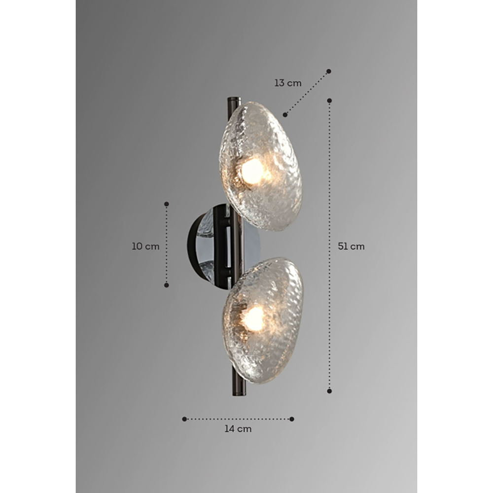 Бра LINDIS FROST LONG WALL 2 лампы Прозрачное стекло в Орле