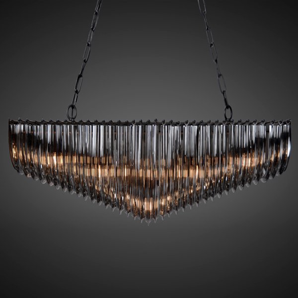 Люстра Retro Frozen Glass Chandelier 100 Черный Люстра Retro Frozen Glass Chandelier 100 Черный в Орле | Loft Concept