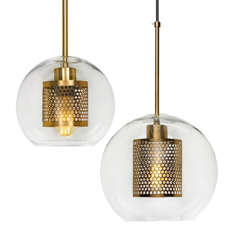 Perforated Vessel Pendant Lamp Gold Ball Золотой Прозрачное Стекло Perforated Vessel Pendant Lamp Gold Ball Золотой Прозрачное Стекло в Орле | Loft Concept