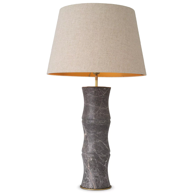 Настольная лампа Eichholtz Table Lamp Bonny Grey Бежево-серый Серый Латунь Настольная лампа Eichholtz Table Lamp Bonny Grey Бежево-серый Серый Латунь в Орле | Loft Concept
