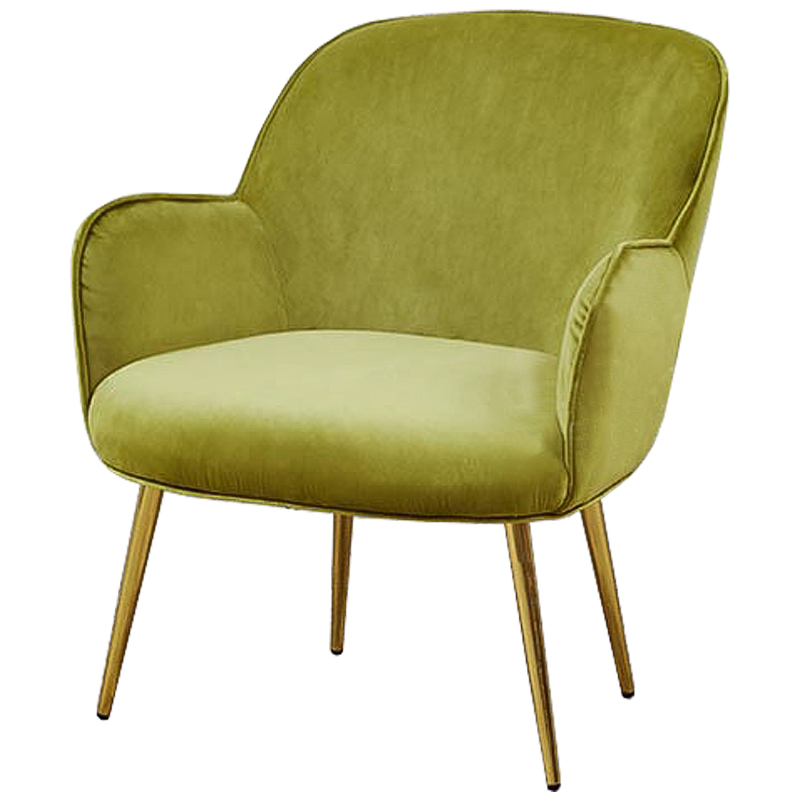 Кресло Waldeck Chair Light green Салатовый Глянцевое золото Кресло Waldeck Chair Light green Салатовый Глянцевое золото в Орле | Loft Concept