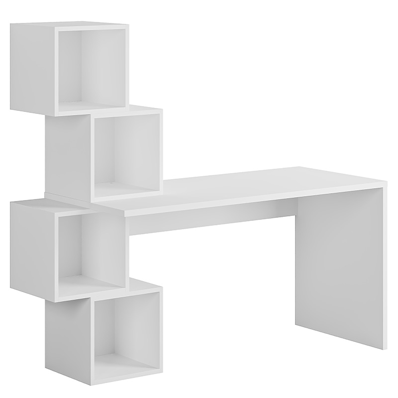 Стол письменный белый с 4-мя открытыми полками BALANCE WHITE Белый Стол письменный белый с 4-мя открытыми полками BALANCE WHITE Белый в Орле | Loft Concept