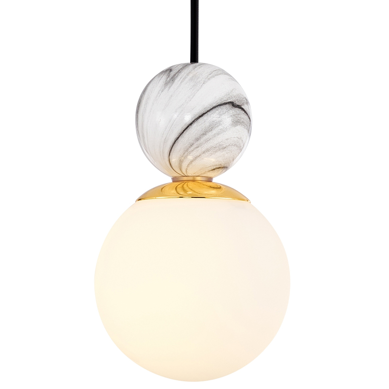 Подвесной светильник White Marble Decor Белый Золотой Черный Белый Мрамор Bianco Подвесной светильник White Marble Decor Белый Золотой Черный Белый Мрамор Bianco в Орле | Loft Concept