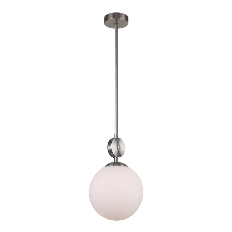 Подвесной светильник Kyran Nickel Hanging Lamp Никель Белый Подвесной светильник Kyran Nickel Hanging Lamp Никель Белый в Орле | Loft Concept