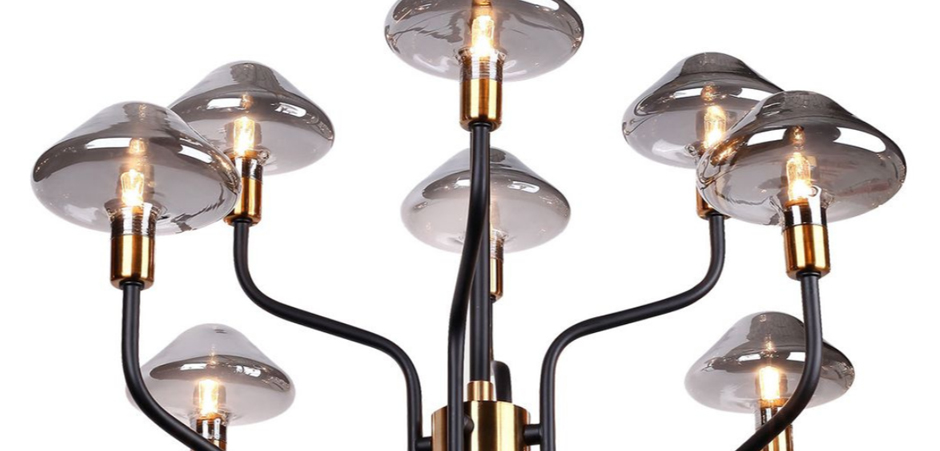 Люстра Gray Glass Mushrooms Люстра Gray Glass Mushrooms - Loft-Concept в Орле