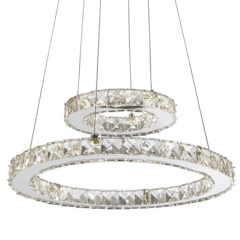 Люстра Crosshair Crystal Ring 2 Хром Прозрачный Люстра Crosshair Crystal Ring 2 Хром Прозрачный в Орле | Loft Concept