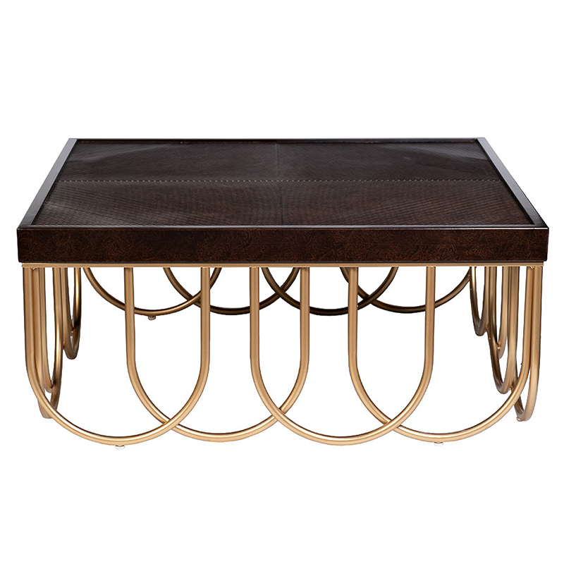 Кофейный стол Cassel Coffee Table Дерево Табак Золотой Кофейный стол Cassel Coffee Table Дерево Табак Золотой в Орле | Loft Concept