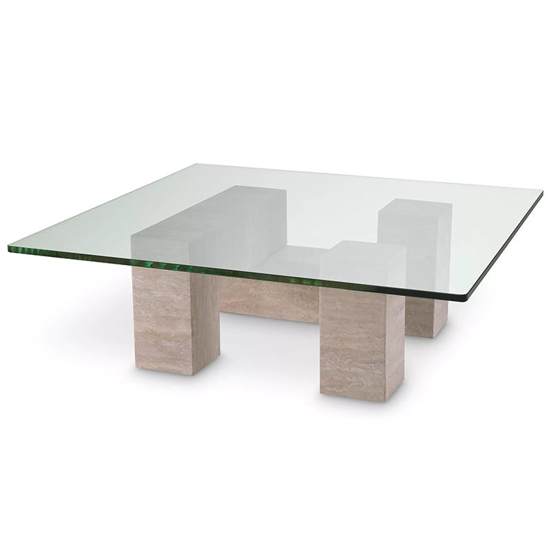 Кофейный стол Eichholtz Coffee Table Ikal Прозрачное Стекло Песочный Кофейный стол Eichholtz Coffee Table Ikal Прозрачное Стекло Песочный в Орле | Loft Concept