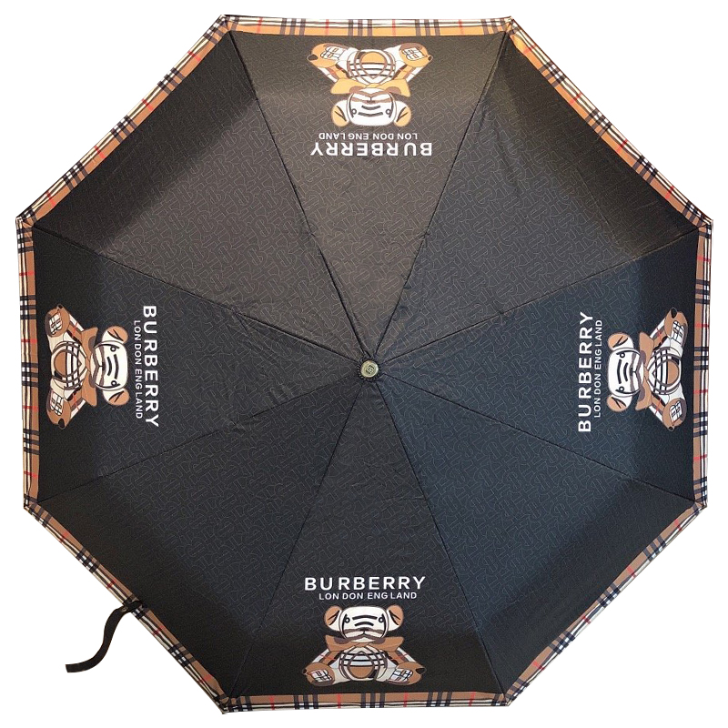 Зонт раскладной BURBERRY дизайн 002 Черный цвет Черный Коричневый Зонт раскладной BURBERRY дизайн 002 Черный цвет Черный Коричневый в Орле | Loft Concept
