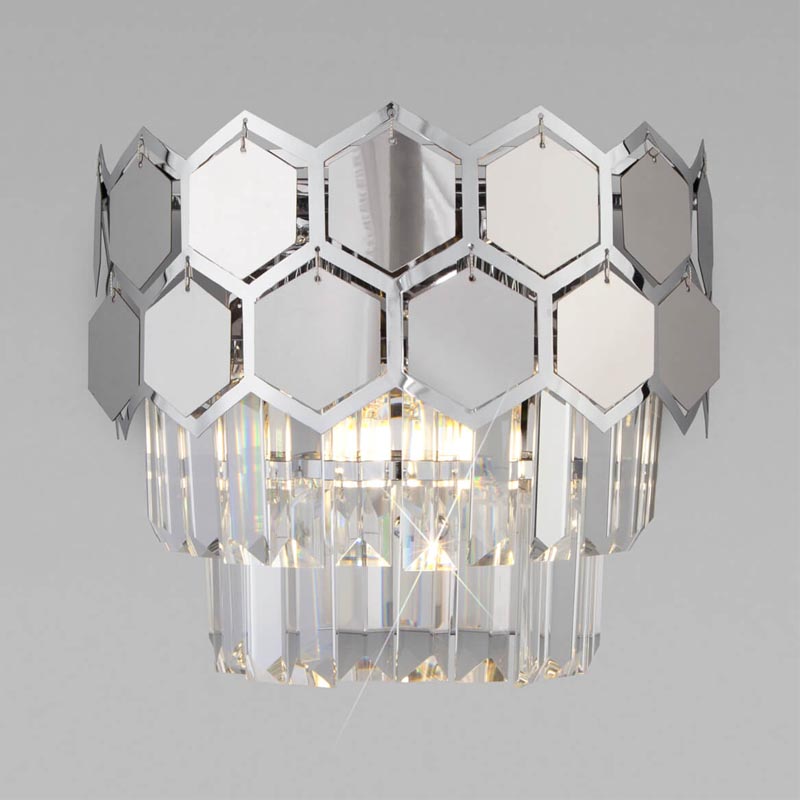 Бра Hanging Hexagon Moira Sconce chrome Прозрачный (Transparent) Хром Бра Hanging Hexagon Moira Sconce chrome Прозрачный (Transparent) Хром в Орле | Loft Concept