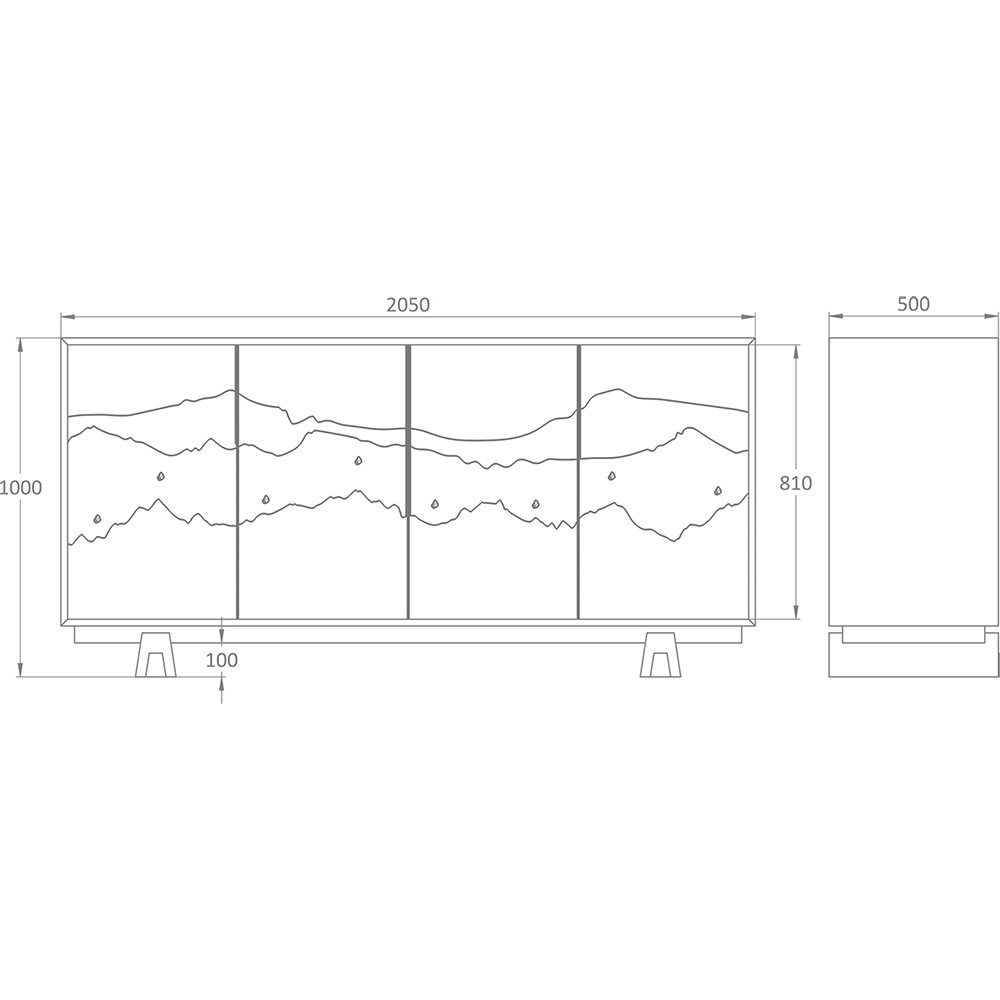 Буфет Okinawa Taupe Large в Орле