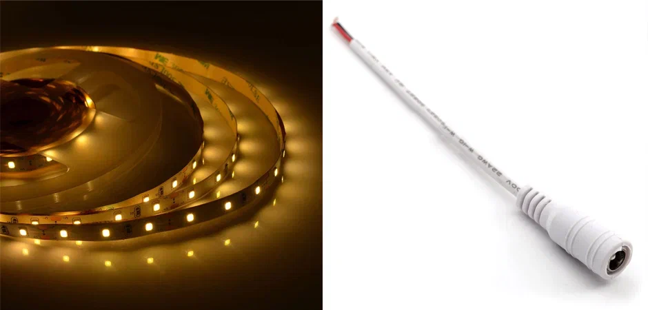 Комплект светодиодная лента 4,8W/m 60LED/m 3528SMD теплый белый с адаптером - Loft-Concept в Орле