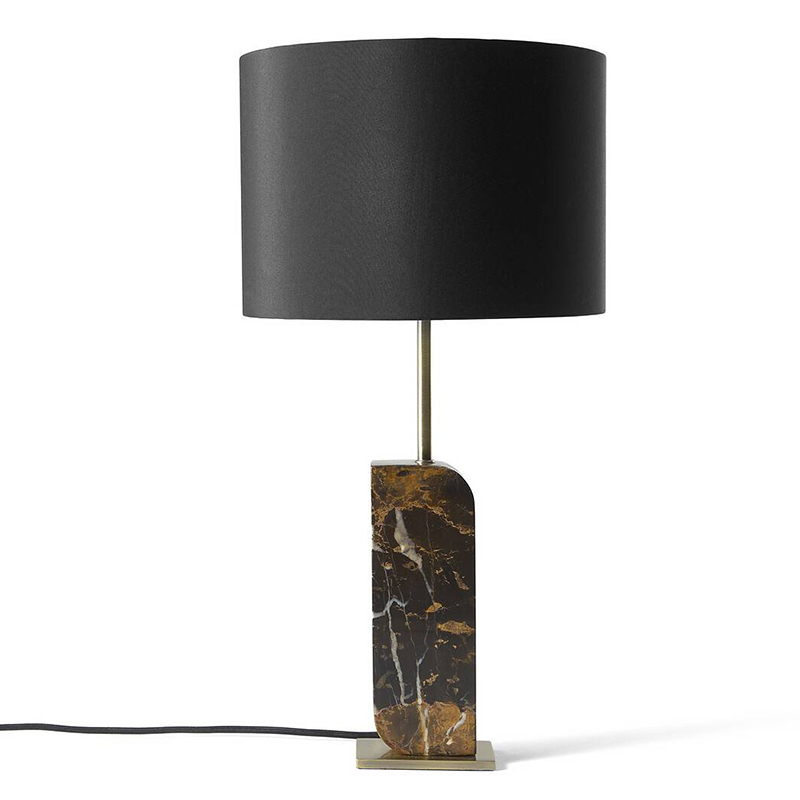 Настольная лампа Franca Marble Stand Черный Латунь Настольная лампа Franca Marble Stand Черный Латунь в Орле | Loft Concept