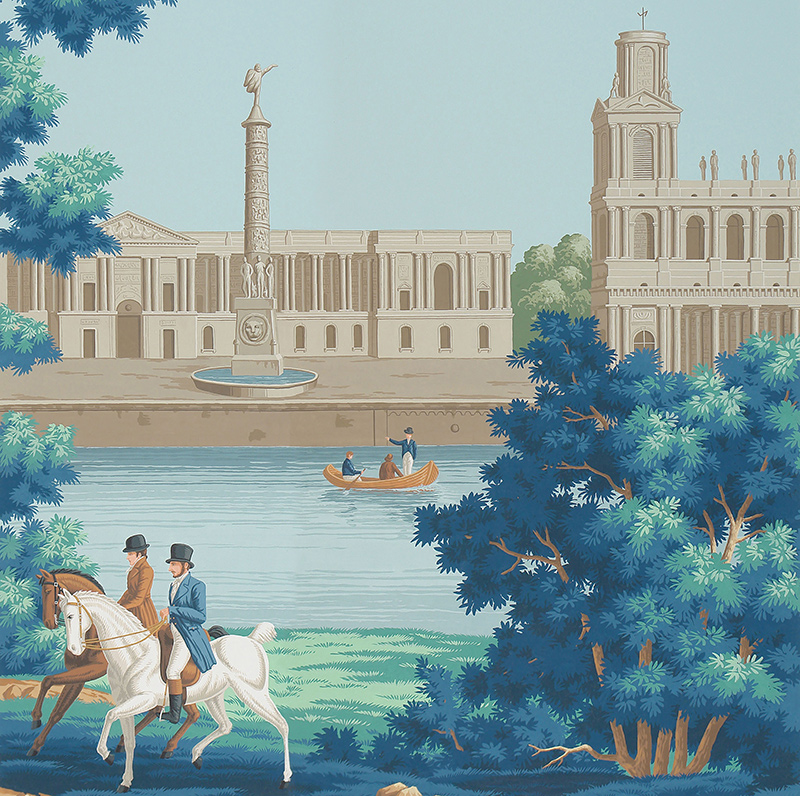 Обои ручная роспись Monuments of Paris Jacquemart on scenic paper Обои ручная роспись Monuments of Paris Jacquemart on scenic paper в Орле | Loft Concept