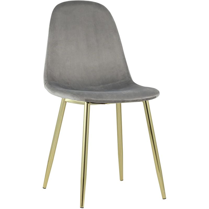Стул Archie Chair Серый велюр Золотые ножки Серый Золотой в Орле | Loft Concept 