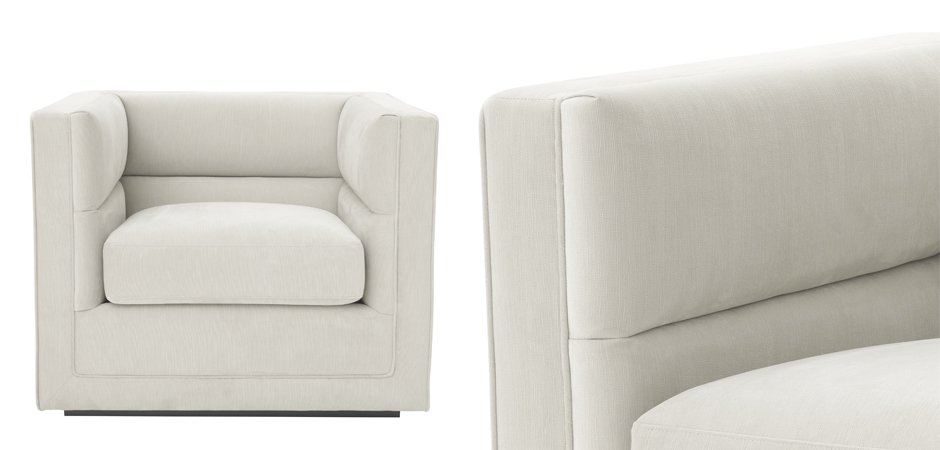 Кресло Eichholtz Сhair Adonia Pebble grey Кресло Eichholtz Сhair Adonia Pebble grey - Loft-Concept в Орле