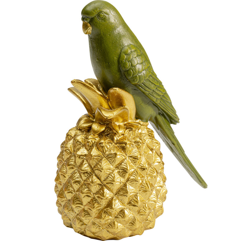 Статуэтка Green Parrot on a Pineapple Зеленый Золотой Статуэтка Green Parrot on a Pineapple Зеленый Золотой в Орле | Loft Concept