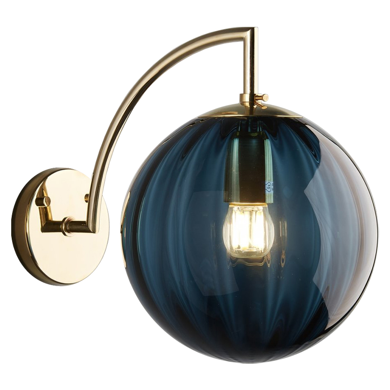 Бра Hector Sconce Blue Глянцевое золото Синий Бра Hector Sconce Blue Глянцевое золото Синий в Орле | Loft Concept