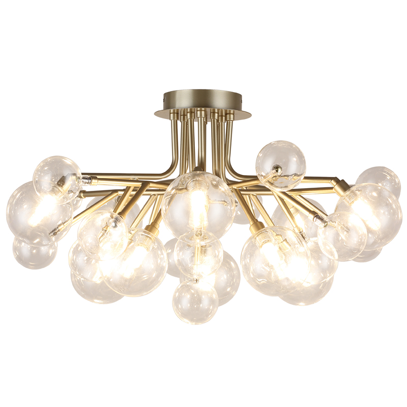 Люстра Berries Chandelier Flower clear 10 Винтажное Светлое Золото Прозрачный Люстра Berries Chandelier Flower clear 10 Винтажное Светлое Золото Прозрачный в Орле | Loft Concept