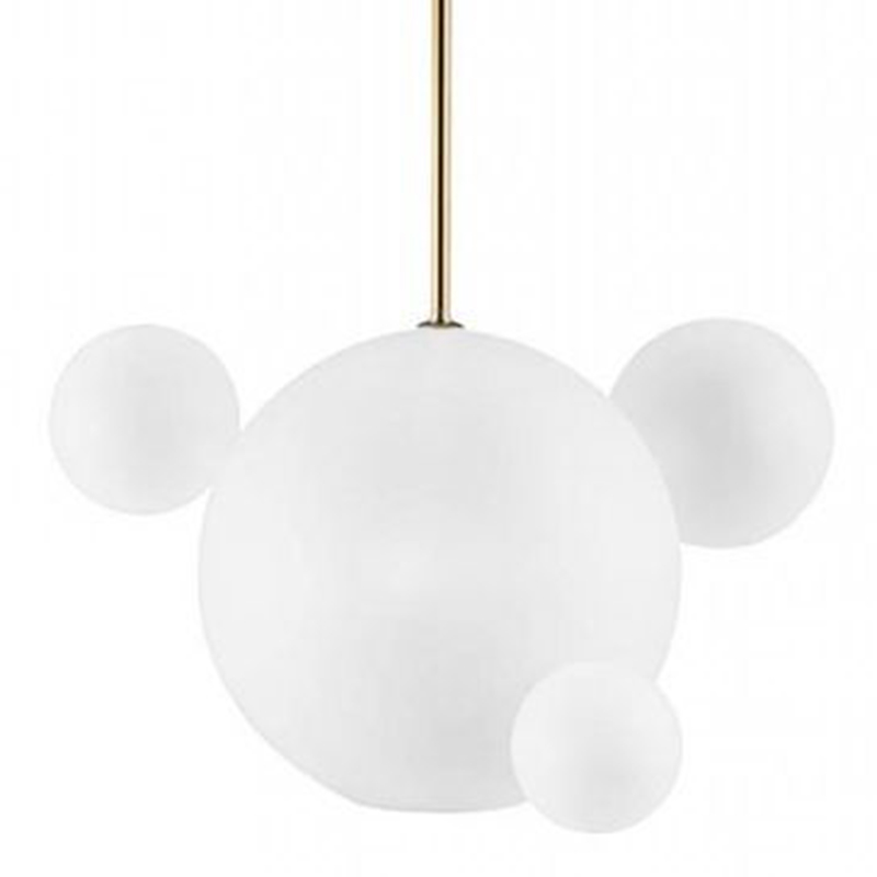 Светильник Giopato & Coombes Bollr Pendant 4 BUBBLE LAMP матовое белое стекло Белый Золотой Светильник Giopato & Coombes Bollr Pendant 4 BUBBLE LAMP матовое белое стекло Белый Золотой в Орле | Loft Concept