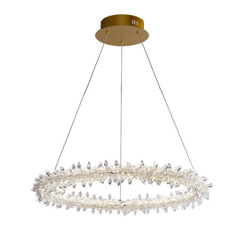 Люстра Crystal round chandelier Прозрачный Латунь в Орле | Loft Concept 